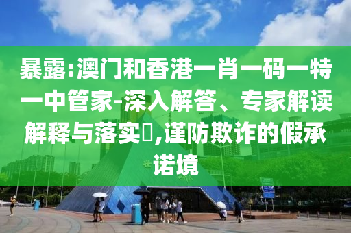 暴露:澳門和香港一肖一碼一特一中管家-深入解答、專家解讀解釋與落實?,謹防欺詐的假承諾境