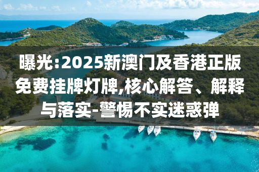 曝光:2025新澳門及香港正版免費掛牌燈牌,核心解答、解釋與落實-警惕不實迷惑彈